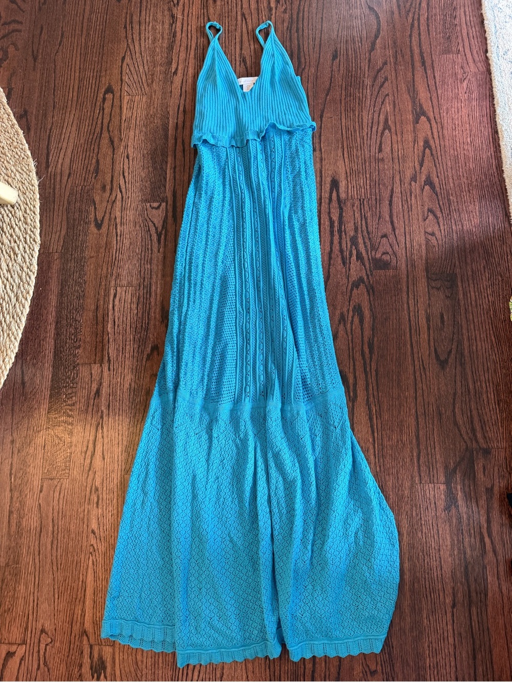 House of Harlow 1960 Turquoise Knit Maxi Dress
